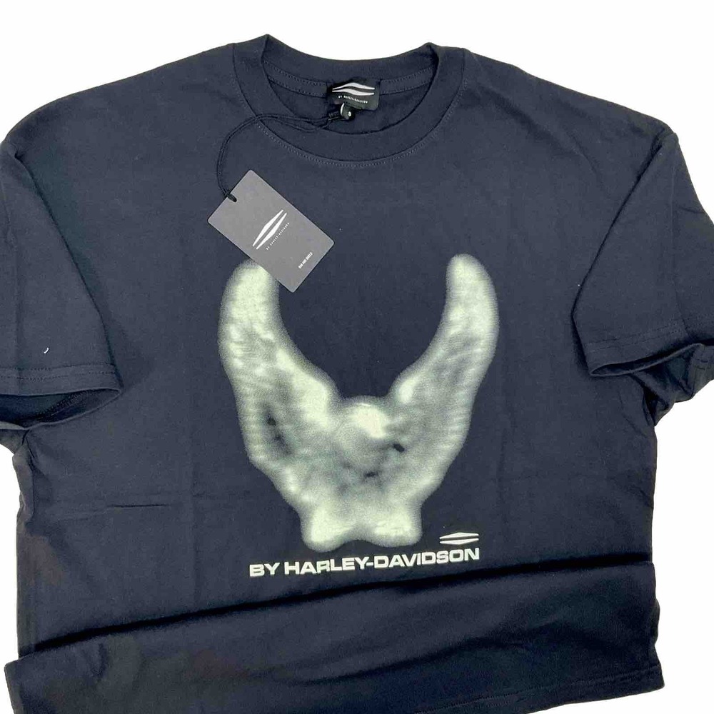 Harley-Davidson Black Short Sleeve Tee with Gray Skull Graphic
